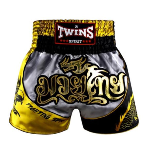 Twins Spirit 101 Dragon MUAY THAI MMA BOXING Shorts S-XL Grey