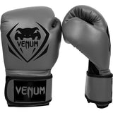 VENUM-1110 CONTENDER MUAY THAI BOXING GLOVES 8-16 OZ Grey Black