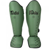FAIRTEX COMPETITION SP5 SHIN GUARD PROTECTOR Syntek Leather S-XL Olive