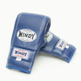 WINDY TBG4 MUAY THAI BOXING PUNCHING BAG GLOVES OPEN THUMB Leather M-XL Blue