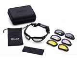 Airsoft Tactical Military Motorcycle Hunting Protection Anti Fog Glasses 4 Lenses Black ATGM003