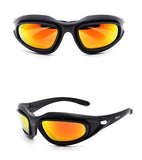 Airsoft Tactical Military Motorcycle Hunting Protection Anti Fog Glasses 4 Lenses Black ATGM003