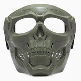 Airsoft Tactical Military Motorcycle Hunting Protection Goggle Skull Full Face Mask Army Green 3 Colours Lenses ATGM014