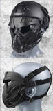Airsoft Tactical Military Motorcycle Hunting Protection Goggle Skull Full Face Mask Black 3 Colours Lenses ATGM015