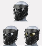 Airsoft Tactical Military Motorcycle Hunting Protection Goggle Skull Full Face Mask Black 3 Colours Lenses ATGM015