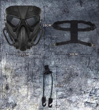Airsoft Tactical Military Motorcycle Hunting Protection Goggle Skull Full Face Mask Black 3 Colours Lenses ATGM015