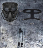 Airsoft Tactical Military Motorcycle Hunting Protection Goggle Skull Full Face Mask Khaki 3 Colours Lenses ATGM015