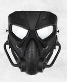 Airsoft Tactical Military Motorcycle Hunting Protection Goggle Skull Full Face Mask Black 3 Colours Lenses ATGM015