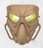 Airsoft Tactical Military Motorcycle Hunting Protection Goggle Skull Full Face Mask Khaki 3 Colours Lenses ATGM015