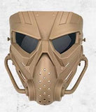 Airsoft Tactical Military Motorcycle Hunting Protection Goggle Skull Full Face Mask Khaki 3 Colours Lenses ATGM015