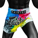 Fairtex MUAY THAI BOXING Shorts S-XL White Acid Jazz BS1937