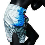 Fairtex MUAY THAI BOXING Shorts S-XL White Acid Jazz BS1937