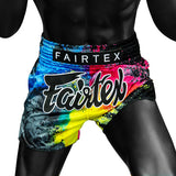Fairtex MUAY THAI BOXING Shorts S-XL Black Acid Jazz BS1938