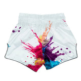 Fairtex MUAY THAI BOXING Shorts S-XL White Funky Soul BS1939