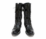 Fashion Rock Punk Gothic Stil Stiefel Cow Boy Stiefel FWMB001 Schwarz Größe 38-45