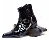 Fashion Rock Punk Gothic Style Boots Cow Boy Boots FWMB003 Black Size 38-44