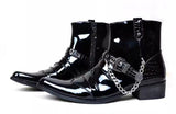 Fashion Rock Punk Gothic Stil Stiefel Cow Boy Stiefel FWMB003 Schwarz Größe 38-44