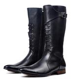 Fashion Rock Punk Gothic Stil Stiefel Cow Boy Stiefel FWMB004 Schwarz Größe 38-44