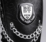 Motorcycle Biker Rock Punk Gothic Style Boots Cow Boy Boots FWMB006 Black Size 38-46