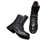 Motorcycle Biker Rock Punk Gothic Style Boots Cow Boy Boots FWMB007 Black Size 39-46