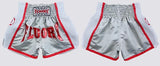 FLUORY MTSF28E MUAY THAI BOXING SHORTS XXS-XXXL SILVER GREY UNISEX JUNIOR & ADULT