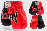 FLUORY MTSF34B MUAY THAI BOXING SHORTS XS-XXXL RED UNISEX JUNIOR & ADULT