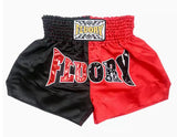 FLUORY MTSF34B MUAY THAI BOXING SHORTS XS-XXXL RED UNISEX JUNIOR & ADULT