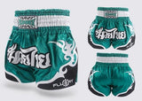 FLUORY MTSF53 MUAY THAI BOXSHORTS XS-XXXL DUNKELCYAN UNISEX JUNIOR & ERWACHSENE