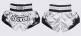 FLUORY MTSF53 MUAY THAI BOXSHORTS XS-XXXL WEISS UNISEX JUNIOR & ERWACHSENE