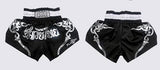 FLUORY MTSF53 MUAY THAI BOXING SHORTS XS-XXXL BLACK UNISEX JUNIOR & ADULT