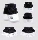 FLUORY MTSF55C MUAY THAI BOXSHORTS XS-XXXL WEISS UNISEX JUNIOR & ERWACHSENE