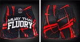 FLUORY MTSF60R MUAY THAI BOXSHORTS XS-XXXL UNISEX JUNIOR & ERWACHSENE