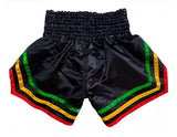FLUORY MTSF79 MUAY THAI BOXING SHORTS XS-XXXL Black UNISEX JUNIOR & ADULT