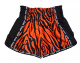 FLUORY MTSF91 MUAY THAI BOXING SHORTS XS-XXXL Orange UNISEX JUNIOR & ADULT