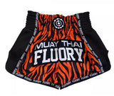 FLUORY MTSF91 MUAY THAI BOXING SHORTS XS-XXXL Orange UNISEX JUNIOR & ADULT