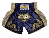 FLUORY MTSF99 MUAY THAI BOXING SHORTS XS-XXXL Dunkelblau UNISEX JUNIOR & ERWACHSENE