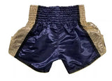 FLUORY MTSF99 MUAY THAI BOXING SHORTS XS-XXXL Dunkelblau UNISEX JUNIOR & ERWACHSENE