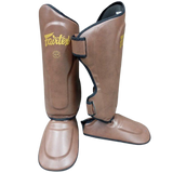 FAIRTEX SP9 ULTRA ERGO SHIN GUARD PROTECTOR S-XL BROWN
