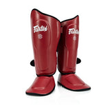 FAIRTEX SP9 ULTRA ERGO SHIN GUARD PROTECTOR S-XL RED