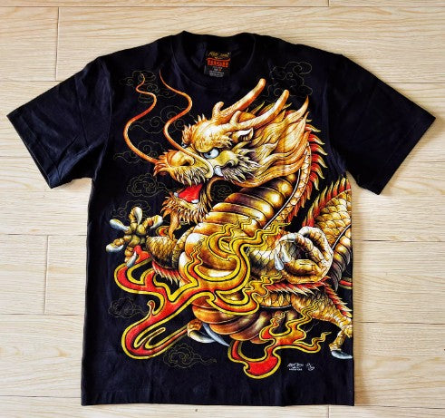 Golden Sun Dragon Longsleeve T-Shirt