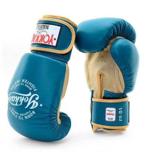 YOKKAO VINTAGE BLUE MUAY THAI BOXING GLOVES 8-16 oz – AAGsport