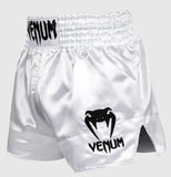 Venum-03813-002 Classic MUAY THAI BOXING Shorts S-XXL White Black