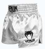 Venum-03813-451  Classic MUAY THAI BOXING Shorts S-XXL Silver Black