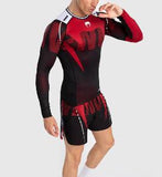 VENUM Adrenaline Men's MMA Muay Thai Boxing LONG SLEEVES Rashguard M-L Red