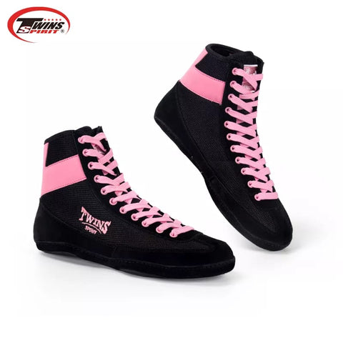 TWINS SPIRIT TBS6 BOXING SHOES BOXING BOOTS EUR 37-46 BLACK PINK