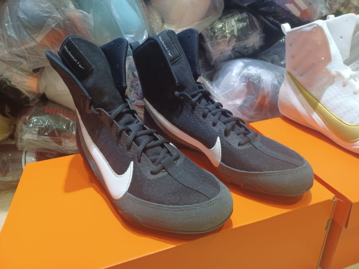 NIKE MACHOMAI 3.0 BOXING SHOES US 5.5-12.5 Black White  display picture 2