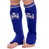 TOP KING TKESP-01 ELASTISCHER SCHIENBEINSCHÜTZER FÜR MUAY THAI BOXEN MMA Baumwolle Größe Frei Blau