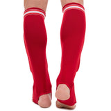 TOP KING TKESP-01 ELASTIC MUAY THAI BOXING MMA SHIN GUARD PROTECTOR Cotton Size Free Red