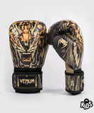 VENUM Tiger Kids MUAY THAI BOXING GLOVES 4-6 oz Black Neon Orange
