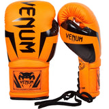 VENUM ELITE MUAY THAI BOXING GLOVES LACE UP 8-14 OZ Orange